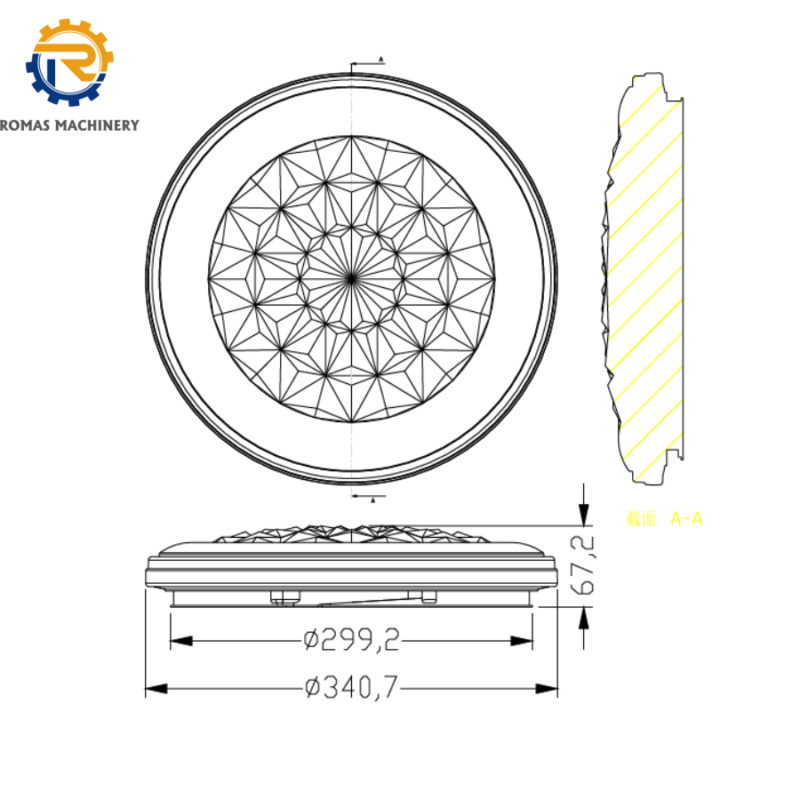 Lamp shade molding mold
