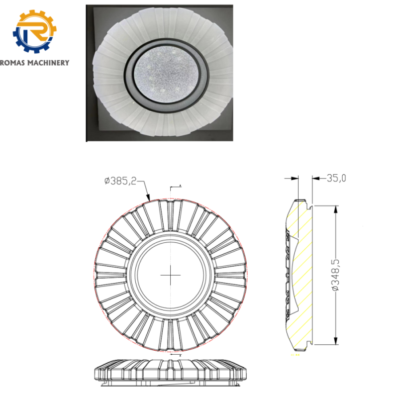 Lamp shade molding mold