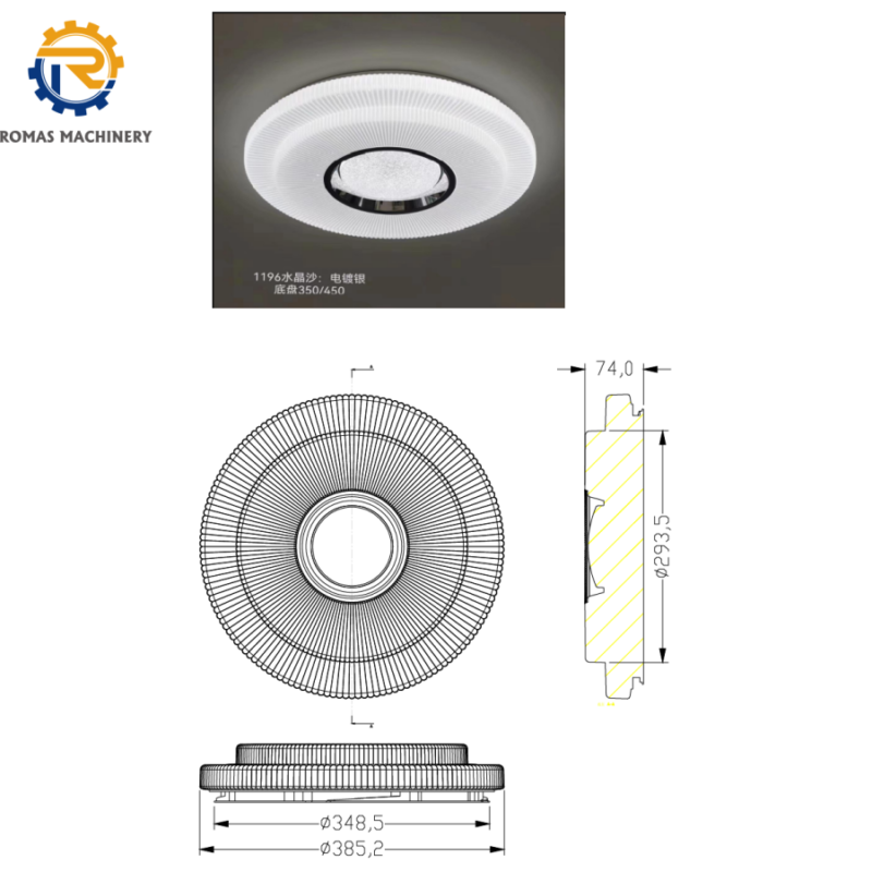 LED ceiling light shade blow mould LED ceiling light shade blow mould