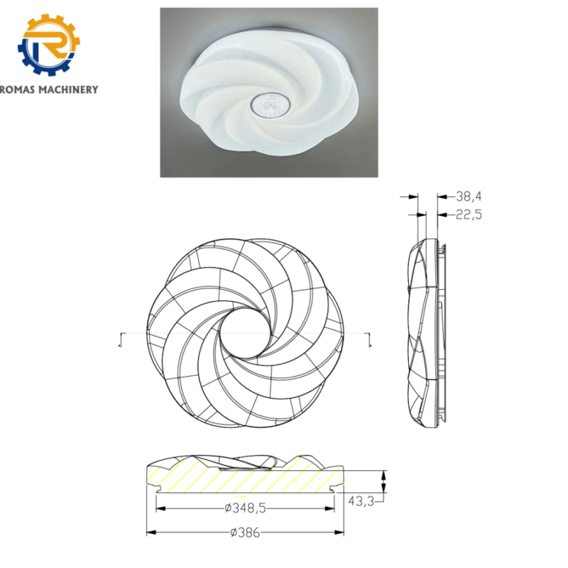 Milky white lampshade blow molding tool Milky white lampshade blow molding tool